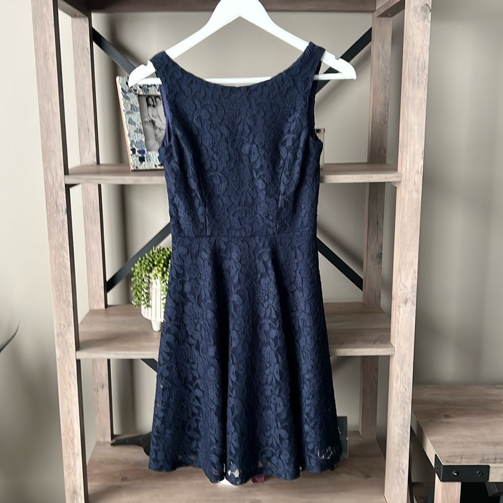Navy Lace Dress X-Small